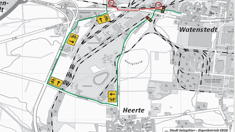 Brückenabriss Industriestraße Mitte: Radweg gesperrt