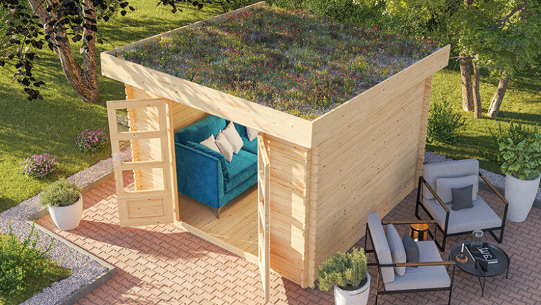 Ökologisch wertvoll: Gartenhaus mit Dachbegrünung