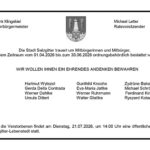 Ordnungsbehördlich Bestattete: Einladung zur Gedenkfeier