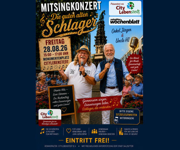 Mitsingkonzert auf dem Monumentenplatz: „Die guten alten Schlager“